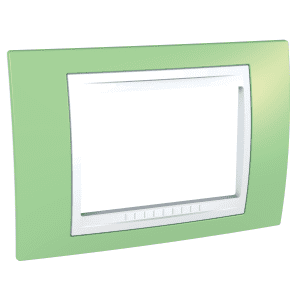 Unica Plus – cover frame – 3 modules – apple green/white