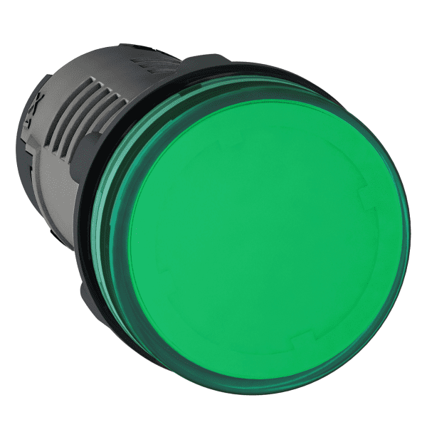 round pilot light Ø 22 - green - integral LED - 110 V DC - screw clamp terminals