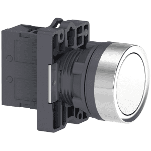 Monolithic pilot light, Easy Harmony XA2, plastic, white, 22mm, integral LED, screw clamp terminals, 220V DC