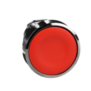 Head for non illuminated push button, Harmony XB4, metal, flush, red, 22mm, spring return, unmarked