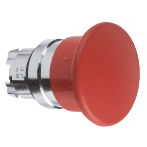 Head for non illuminated pushbutton, Harmony XB4, mushroom 40mm, metal, red, 22mm, spring return