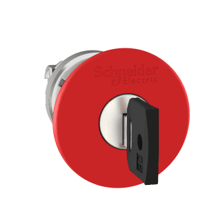 Emergency stop switching off, Harmony XB4  ATEX D, metal, red mushroom 40mm, 22mm, trigger latching push pull, 1 NO + 1 NC, ATEX