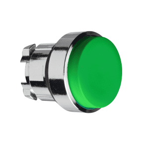 Head for illuminated selector switch, Harmony XB4, chromium metal, red handle, 22mm, universal LED, 3 positions,