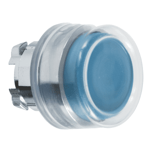 Head for non illuminated push button, Harmony XB4, blue flush pushbutton Ø22 mm spring return unmarked