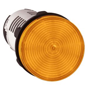 Pilot light, Harmony XB7, round Ø22 mm, orange, integral LED, 24 V, faston connectors