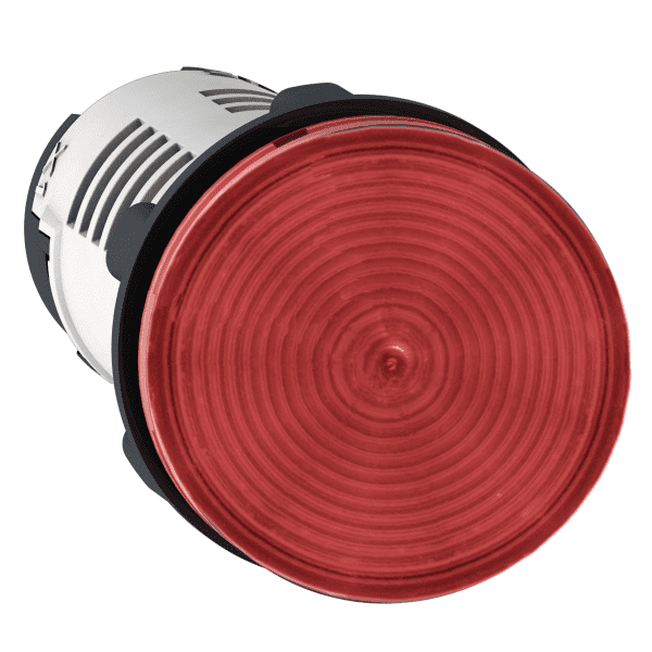 Pilot light, Harmony XB7, round Ø22 mm, red, integral LED, 120 V, faston connectors