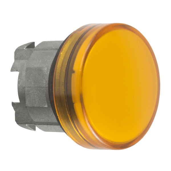 Head for pilot light, Harmony XB4, metal, orange, 22mm, plain lens for BA9s bulb