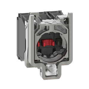 Single contact block with body fixing collar, Harmony XB4, metal, screw clamp terminal, 1NO+2NC