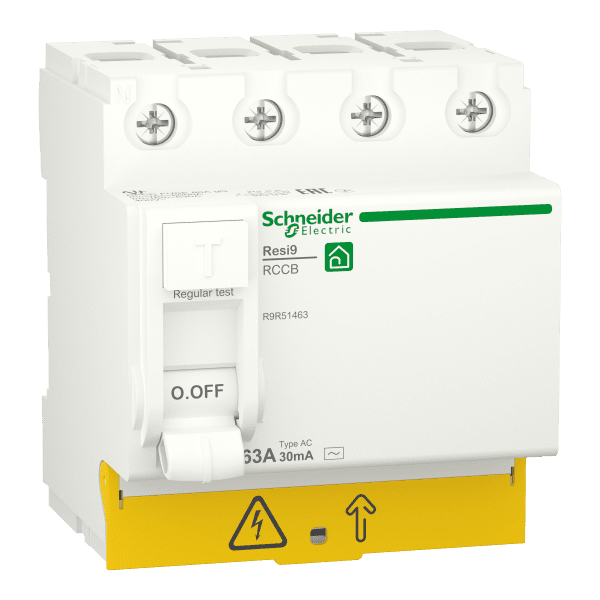 Residual current circuit breaker (RCCB), Resi9, 4P, 63A, AC type, 30mA