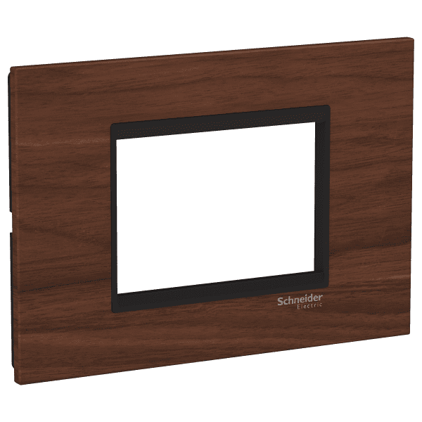 Easy Styl, cover frame, 3 modules, walnut