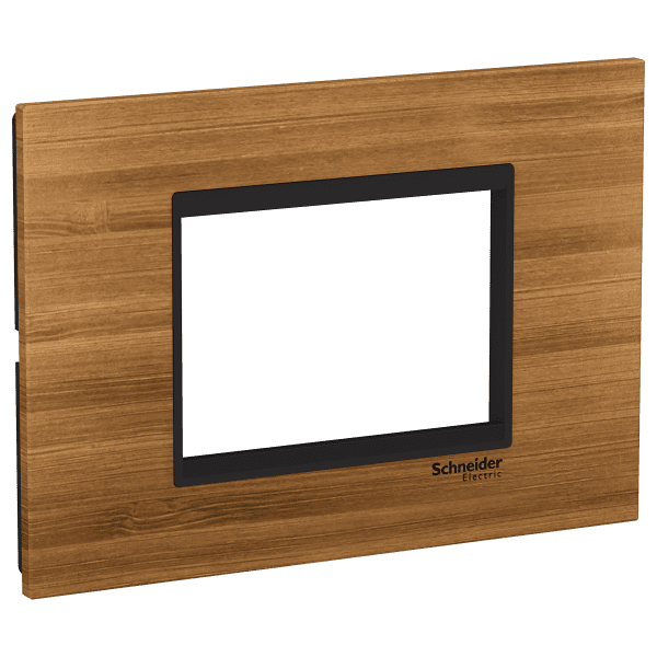 Easy Styl, cover frame, 3 modules, brown wood