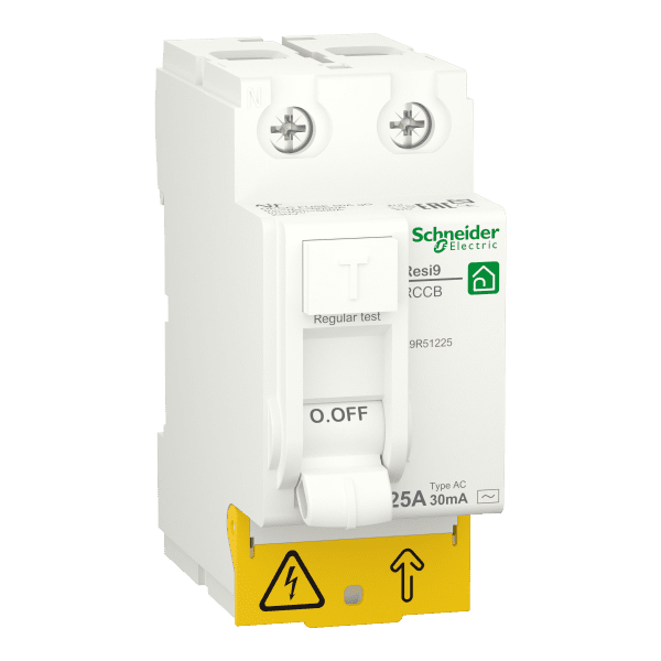 Residual current circuit breaker (RCCB), Resi9, 2P, 25A, AC type, 30mA