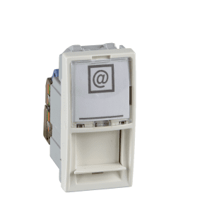 Unica – 1 RJ45 socket (S-One) – 1 m – Cat.5e, UTP – ivory