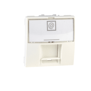 Unica – 1 RJ45 socket (S-One) – 2 m – Cat.6, UTP – ivory