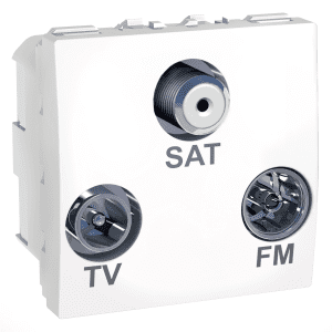 Unica – TV/FM/SAT individual socket – white