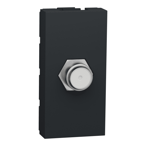 TV socket, New Unica, mechanism, 1 module, F-Type, painted, IP2xC, anthracite