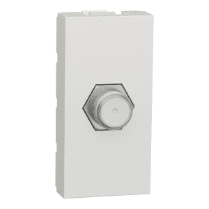 TV socket, New Unica, 1 module, F-type, coaxial, IP2XC, white