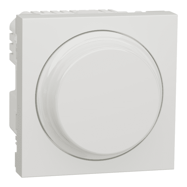 Dimmer, New Unica, universal, rotary push type, white