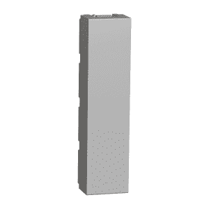 New Unica – 2 x blind cover – 1/2 module – aluminium