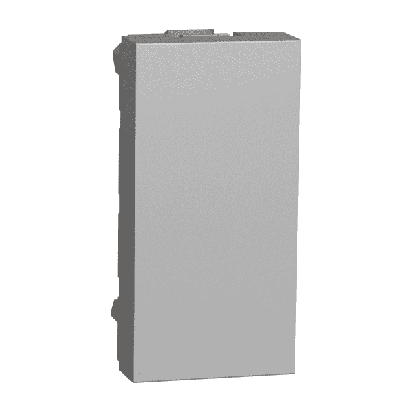 New Unica - blind cover - 1 module - aluminium