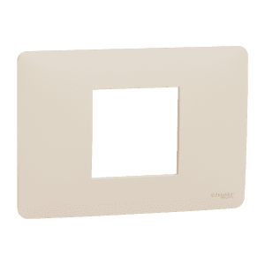 Cover frame, New Unica, 1 gang, 2 modules, beige