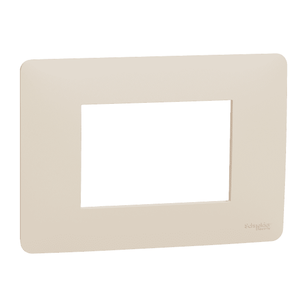 Cover frame, New Unica, 1 gang, 3 modules, beige