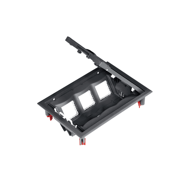 Ultra - floor outlet box - 6 modules