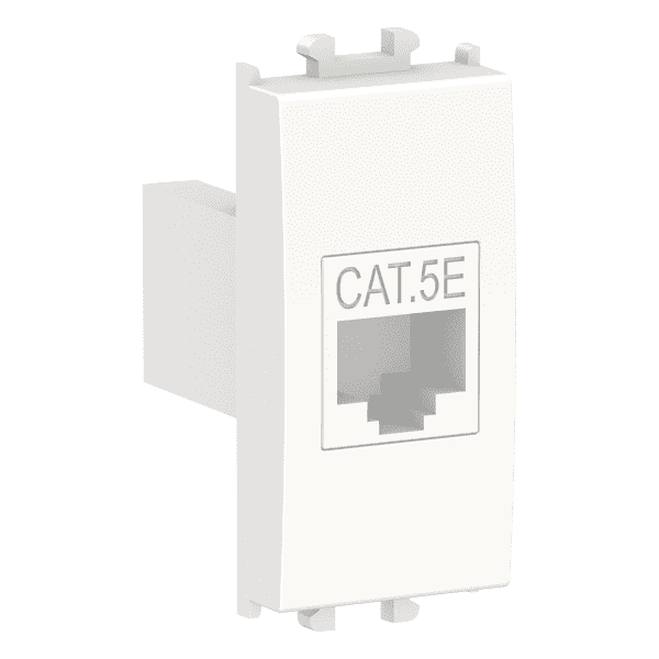 Easy Styl, data socket, RJ45 Cat 5 UTP, 1 module, white