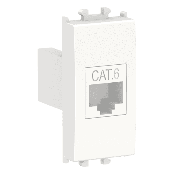 Easy Styl, data socket, RJ45 Cat 6 UTP, 1 module, white