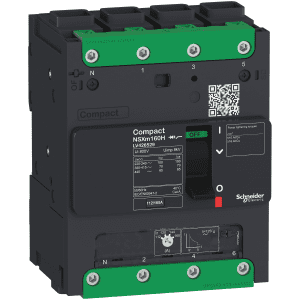 circuit breaker ComPact NSXm B (25 kA at 415 VAC), 4P 3d, 160 A rating TMD trip unit, EverLink connectors