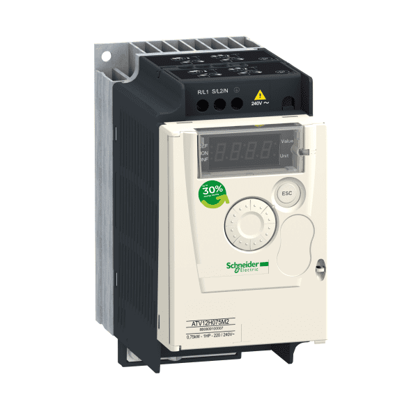 variable speed drive, Altivar 12, 0.75kW, 1hp, 200 to 240V, 1 phase, with heat sink