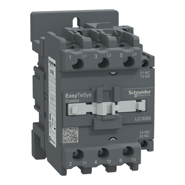 Contactor,Easy TeSys Control,LC1E,3P(3NO),AC-3,<=440V,65A,220V AC coil,50Hz