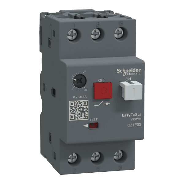 Motor circuit breaker,Easy TeSys Power,GZ1E,AC-3,3P,0.1..0.16A,thermal magnetic trip