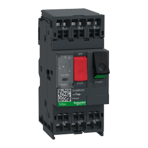 Motor circuit breaker,TeSys Deca frame 2,3P,0.4-0.63A,thermal magnetic,push button,spring terminals