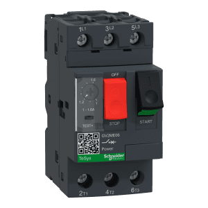 Motor circuit breaker, TeSys Deca, 3P, 1 to 1.6A, thermal magnetic, screw clamp terminals, button control