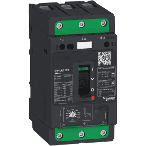 Motor circuit breaker, TeSys GV4, 3P, 2A, Icu 100kA, magnetic, EverLink terminals