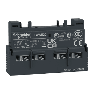 Add-on contact block,TeSys Deca Frame 2/3,1NO+1NO,front,spring terminal,for GV2/GV3(except GV3ME)