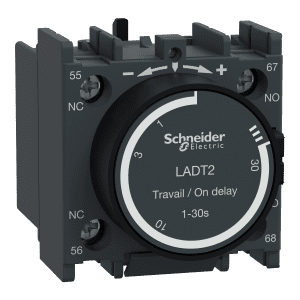 Time delay contact block,TeSys Deca,1NO+1NC,on-delay 1-30s,front