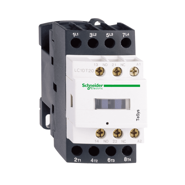 Contactor, TeSys Deca, 4P(2NO+2NC), AC-1, <=440V, 25A, 24VDC coil, screw clamp terminal