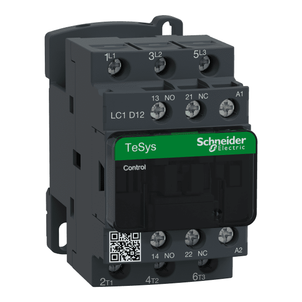 Contactor, TeSys Deca, 3P(3NO), AC-3/AC-3e, <=440V, 12A, 32V AC 50/60Hz coil, screw clamp terminals