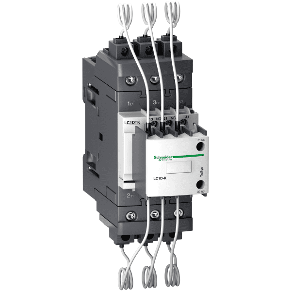 Capacitor contactor, Tesys Deca, 40kVAR at 400/415V 50Hz, 220V AC 50/60Hz coil, EverLink BTR screw terminals