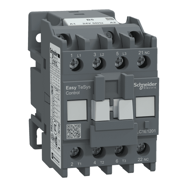 Contactor,Easy TeSys Control,LC1E,3P(3NO),AC-3,<=440V,9A,380V AC coil,50Hz,1NO auxiliary contact