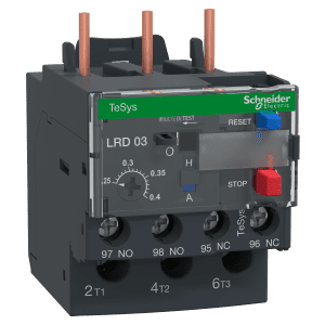 Thermal overload relay, TeSys Deca, 690VAC, 0.16 to 0.25A, 1NO+1NC, class 10A