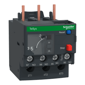 Thermal overload relay, TeSys Deca, 690VAC, 2.5 to 4A, 1NO+1NC, class 20, for D09 to D38, screw clamp