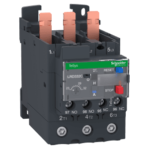 Thermal overload relay, TeSys Deca, 690VAC, 23 to 32A, 1NO+1NC, class 20, for D40A to D65A, EverLink springs