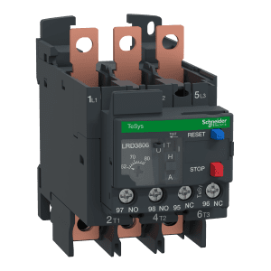 Thermal overload relay,TeSys Deca,62-80A,1NO+1NC,class10A,lugs ring terminal